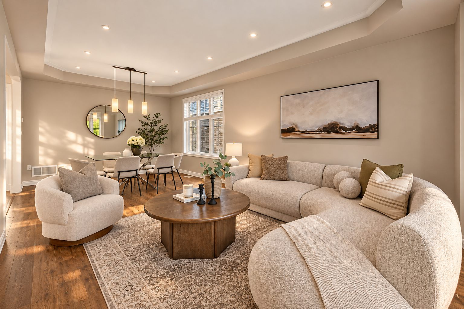Elegant open-plan interior